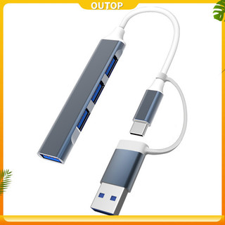 Outop Usb C Hub 3.0 Loại C 4 Cổng Bộ Chia Usb Đa Năng Otg Tương Thích Cho Huawei Xiaomi Macbook Pro 13 15 Air Pro
