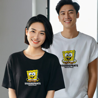 Top Nửa Tay SpongeBob SquarePants Họa Tiết In Hình Hợp Thời Trang Ice Silk Cool