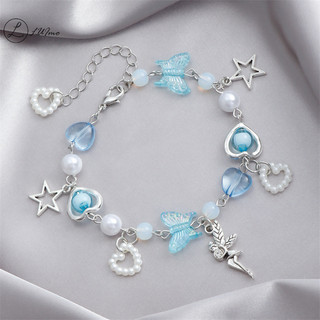 Luimo Độc Đáo Nơ Trái Tim Hoa Handmade Đính Hạt Vòng Tay Thời Trang Có Thể Điều Chỉnh Dành Cho Nữ Bé Gái Tinh Tế Vòng Tay Quà Tặng * Bán Chạy