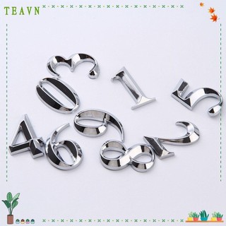 Teavn Nhãn dán số nhà Căn hộ Khách sạn Văn phòng Địa chỉ cửa Bạc ABS Nhãn nhựa