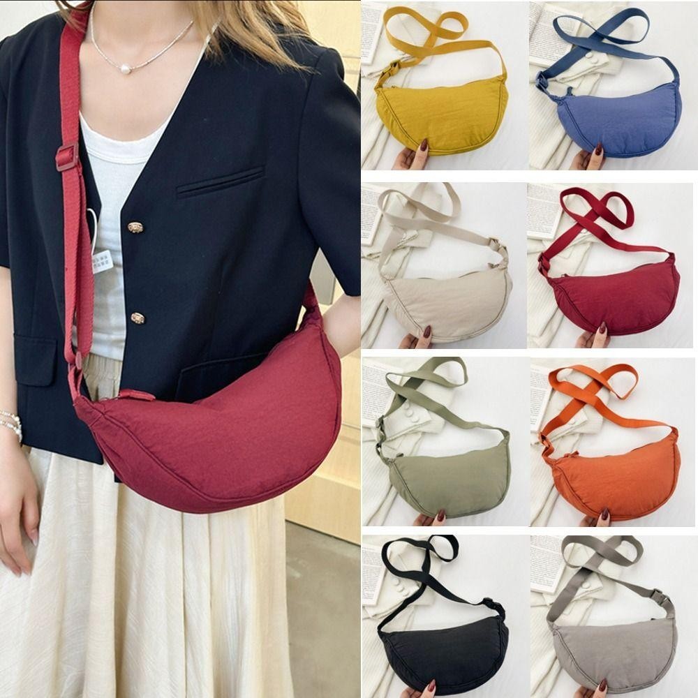 Túi Bánh Bao, Túi Đeo Vai Nữ Nylon Phong Cách Thường Ngày, Túi Đeo Ngang Dung Tích Lớn 2024 Nữ