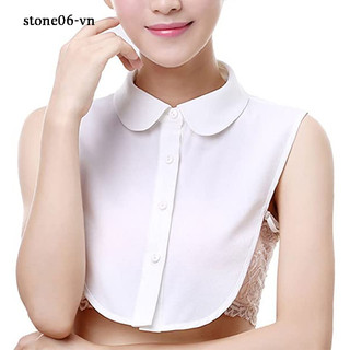 Cổ Áo Sơ Mi Giả Bằng Cotton Có Thể Tháo Rời Tiện Dụng Cho Nữ