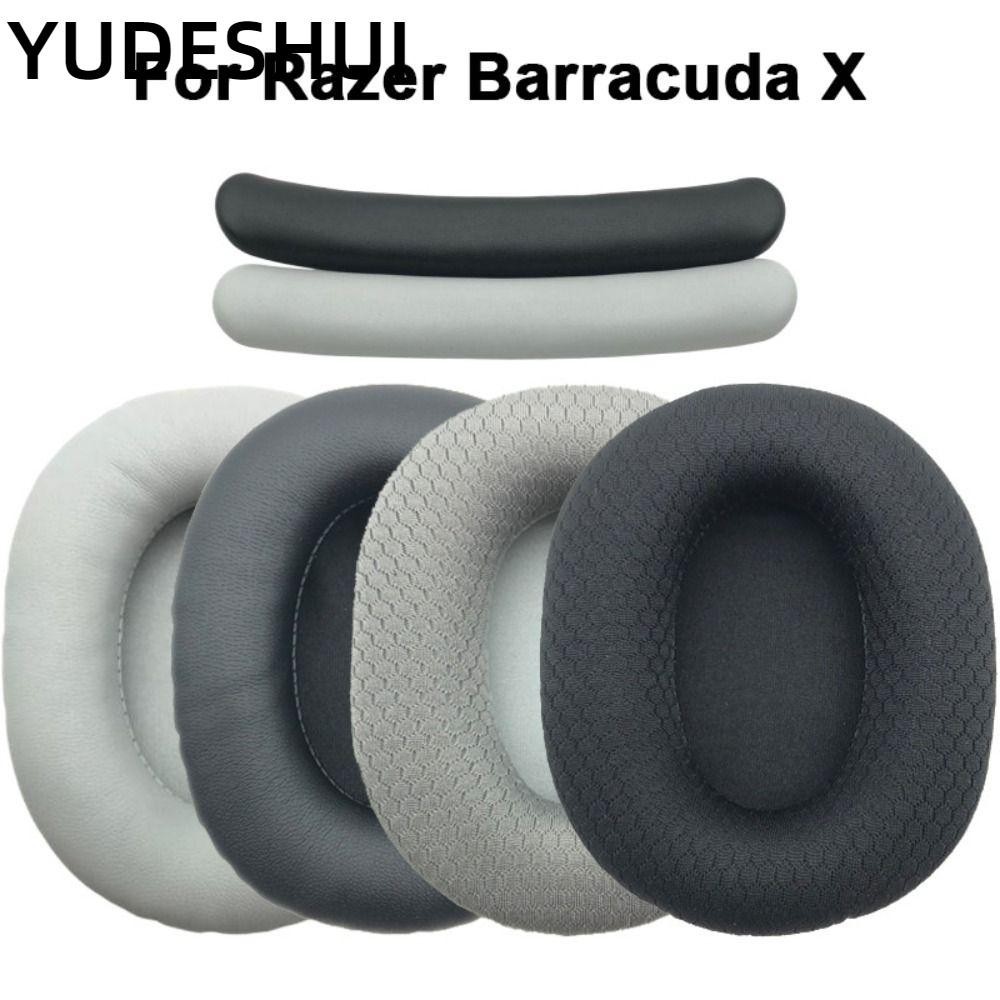 YUDESHUI Miếng đệm tai, Miếng đệm tai bằng bọt xốp thay thế Đệm tai, Phụ kiện tai nghe Earmuff Tai nghe Earmuff cho Razer Barracuda X