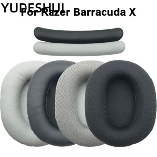 YUDESHUI Miếng đệm tai, Miếng đệm tai bằng bọt xốp thay thế Đệm tai, Phụ kiện tai nghe Earmuff Tai nghe Earmuff cho Razer Barracuda X