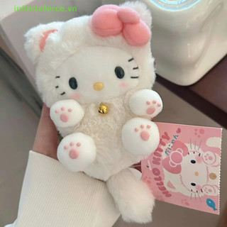 [Invn] Móc khóa búp bê nhồi bông mềm sang trọng Kawaii Sanrio Hello Kitty Hoạt hình làm đẹp dễ thương Túi đi học Mặt dây chuyền treo trang trí cho quà tặng bé gái [VN]