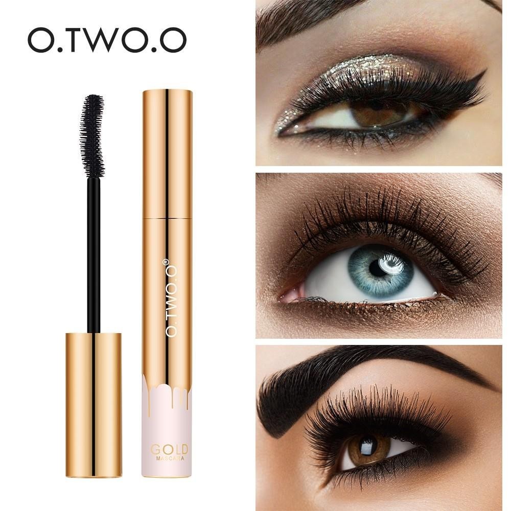 Otwoo Lâu Dài Chống Thấm Nước Mascara Đậm Dày Lông Mi Dài Ống Vàng 10g Công Thức Uốn KLG2