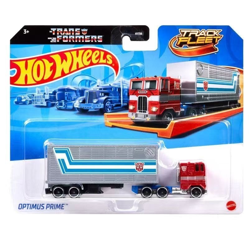 Hot Wheels Hasbro Đồng Thương Hiệu hotwheels Optimus Prime Transformers Track Peter Bill Trailer