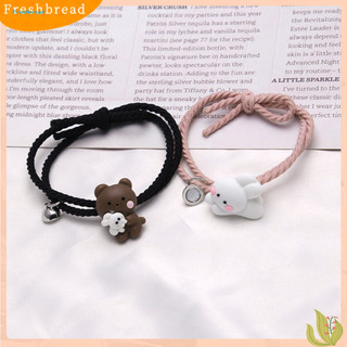 Fr * 2 Chiếc Vòng Tay Cặp Đôi Hoạt Hình Từ Tính Phù Hợp Với Người Yêu Dây Đeo Tay Trang Sức Phụ Kiện Thời Trang Cho Ngày Lễ Tình Nhân