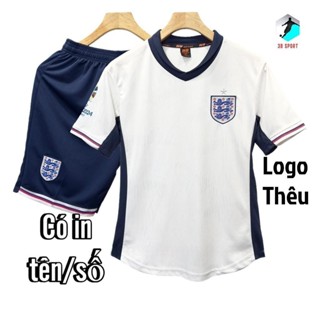 [Nhận in tên số theo yêu cầu] Quần áo bóng đá, đồ đá banh Anh trắng 2024 2025 mè kim cao cấp