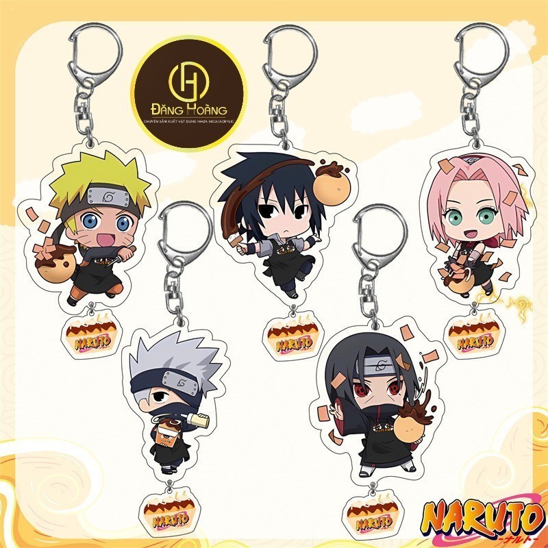 Móc Khoá, Standee, Tranh Kính Mô Hot Anime Naruto Uzumaki Boruto Sasuke Sakura Kakashi Trang Trí Bàn