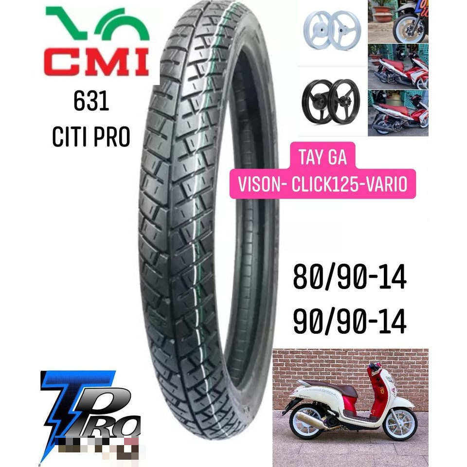 CẶP VỎ LỐP XE TAY GA VISION CLICK 125 AB125 VARIO 150 PCX125 [CTH_631] _CHEETAH CMI BST 6158