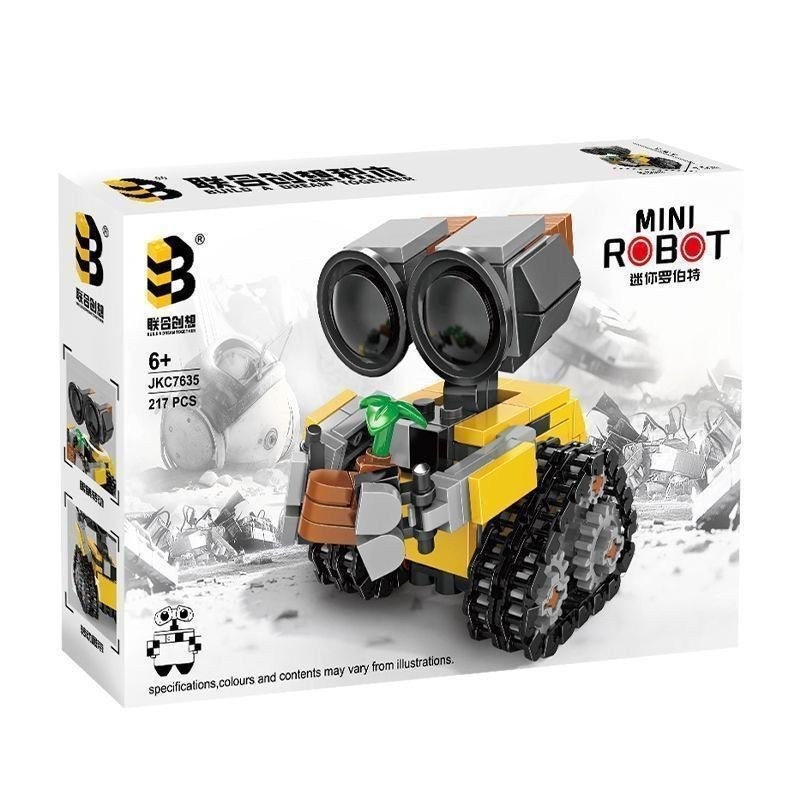 Quà tặng sinh nhật khối xây dựng Q Version Shop Robot lắp ráp Wall-E hạt nhỏ [Tương thích với Lego Đ