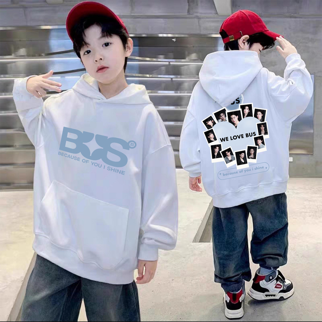 Hàng mới về BUS Bởi vì bạn tôi tỏa sáng Áo Hoodie Cotton trẻ em thoáng khí và dễ thương 27