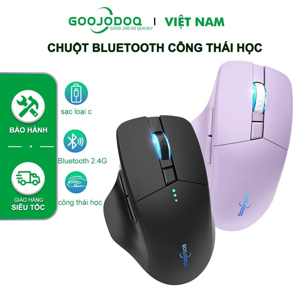Chuột không dây GOOJODOQ Bluetooth 4000DPI Máy tính USB 2.4GHz Công thái học cho chơi game | BigBuy360 - bigbuy360.vn
