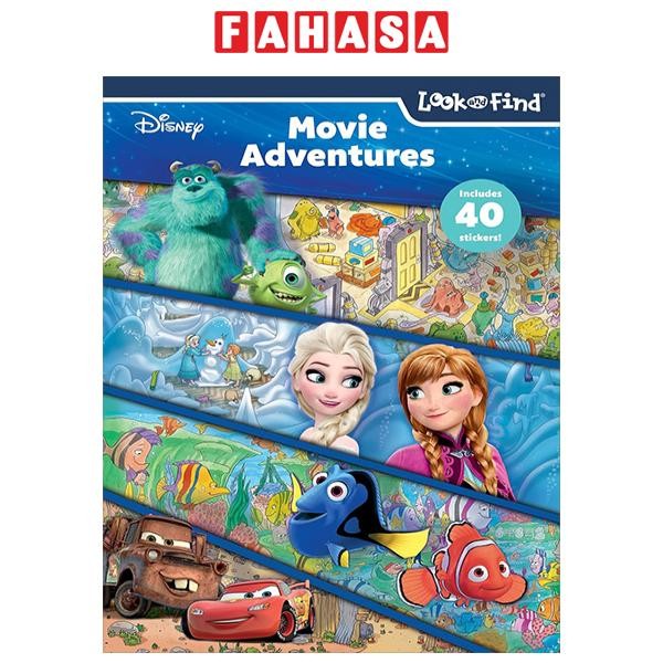 Sách ngoại văn: Look And Find Sticker Book Disney Pixar Movie Adventures
