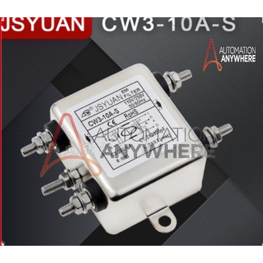 Bộ lọc điện, bộ lọc nguồn, lọc nhiễu điện lọc nhiễu điện từ  noise filter 10A CW3-10A-S