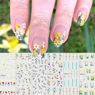 Hama Nail Móng Tay Nghệ Thuật Dán Bán Buôn Mùa Xuân Hè Hoa Hoa Cúc Pháp Làm Móng Tay Trang Trí Móng Tay Dán Đề Can