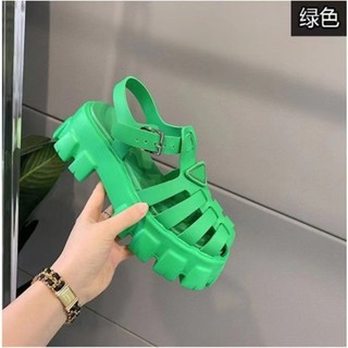2024 Mùa Hè Mới Size Lớn Đế Bằng Giày Nữ Retro La Mã Dép
