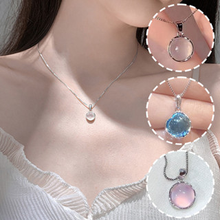 Jojo COCO Mặt dây chuyền tròn phong cách Hàn Quốc Vòng cổ nữ Dây chuyền xương đòn thanh lịch Phụ kiện cao cấp