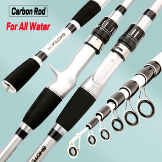  Siêu Nhẹ Cứng Kính Thiên Văn Cần Câu Di Động Dài Đúc Cực Sợi Carbon Chống Rỉ Sét Lớp Phủ 1.6-2.4m Hành Động Nhanh Câu Cá Cực Giải Quyết 