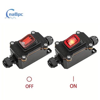 1 cái công tắc rocker 12v / 24v / 220v dây nguồn nội tuyến marine rocker switch ngoài trời chống thấm nước hộp nối dòng điện cao mới
