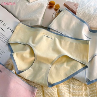 Quần lót cotton nguyên chất dành cho nữ sinh viên liền mạch giữa eo kháng khuẩn thoáng khí quần đùi cỡ lớn cho bé gái