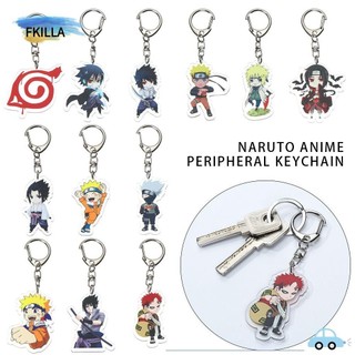 ☆FKILLA☆ Anime Naruto Móc khóa hai mặt Acrylic Double Mezzanine Mặt dây chuyền Kakashi Hyuga Sasuke Naruto Nhân vật Acrylic Hoạt hình Móc khóa Phụ kiện Anime