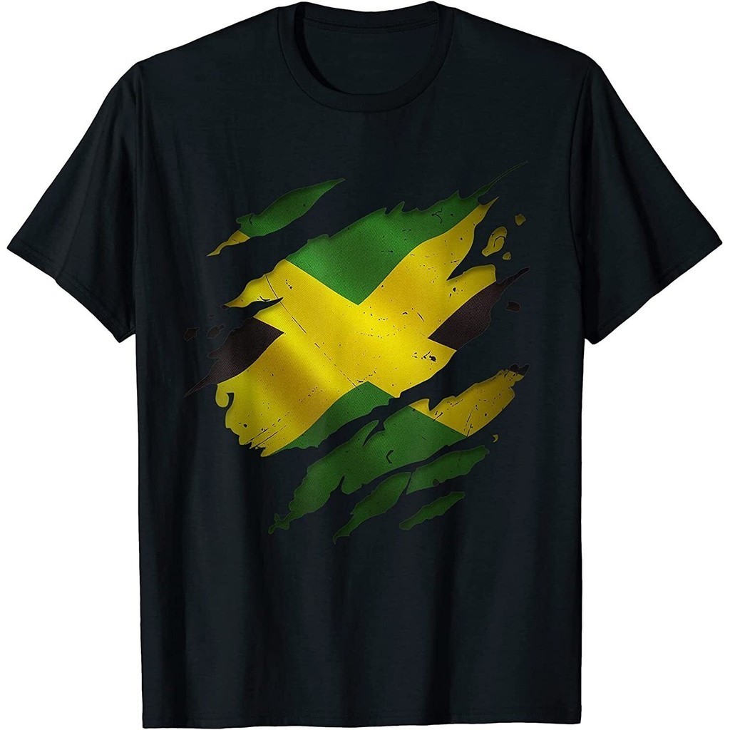 Áo thun cờ Jamaica rách thời trang tự hào của Jamaica