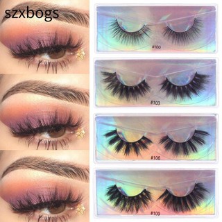 Szxbogs mi giả Nối mi mi dài tự nhiên Lông mi dài thủ công Wispy Fluffy