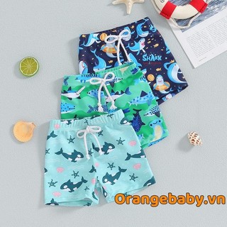 Quần bơi bé trai tập đi Quần short bơi eo co giãn in hình cá mập