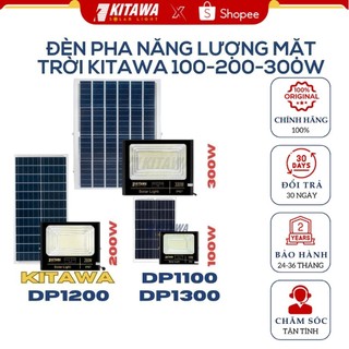 Đèn pha năng lượng mặt trời kitawa - đèn led năng lượng chống nước ip67, bh 2 năm