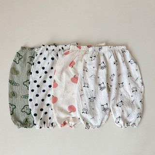 Mùa Xuân Mùa Hè Mới Quần Cho Bé Nhà Mỏng Bé Trai Bé Gái Quần Ngủ Cotton 4 Màu Họa Tiết Hoạt Hình Dễ Thương Cho Bé Đèn Lồng Quần Rời Harlequin Quần Quần Áo Trẻ Em 6-36 Tháng