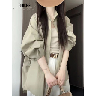 RUICHE áo sơ mi nữ áo kiểu hàn quốc Tối giản chic may đo Fashion WCS2440WQN 21Z240525
