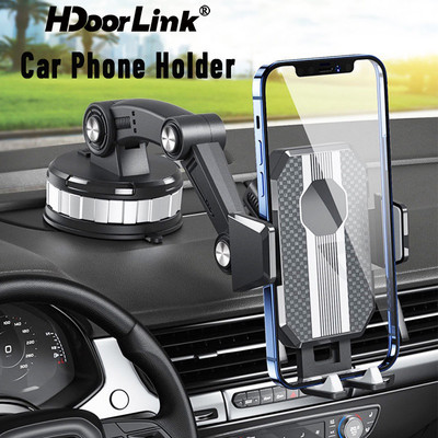 Giá đỡ điện thoại ô tô HdoorLink 360° Giá đỡ điện thoại di động bảng điều khiển xoay có thể điều chỉnh cho giá đỡ trung tâm ô tô