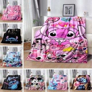 Có Thể Tùy Chỉnh Hoạt Hình Disney Đầy Sao Cho Bé Stitch Chăn In Mềm Mại, Thoải Mái Và Ấm Áp Sofa Chăn Điều Hòa Không Khí Ga Trải Giường Chăn k89