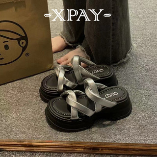 XPAY  dép sandal nữ dép bánh mì nữ dép bánh mì Chống Trượt Đẳng cấp Phá cách Đàn hồi Cá tính Điểm nhấn Điệu đà FDL2451ME0 22Z240528