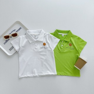 Áo Polo Bé Trai In Hình Mặt Trời Chất Cotton Cá Sấu Cho Bé Từ 10-27kg BECOOL BABY