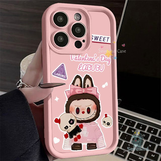 Tương Thích Cho IPhone 11 15 14 13 12 Pro Max X XR Xs Max 8 7 6s Plus SE 2020 Ốp Điện Thoại Mắt Góc Mới Hoạt Hình Dễ Thương Labububupu Búp Bê Vui Vẻ Vỏ TPU Chống Sốc