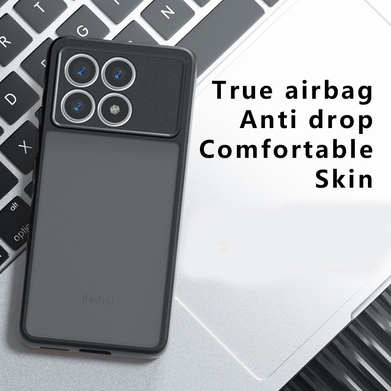 Dành cho Redmi K70 / K70 Pro / POCO F6 Pro Matte Case ELVEV Skin Feeling Hard PC + TPU Vỏ bảo vệ mặt