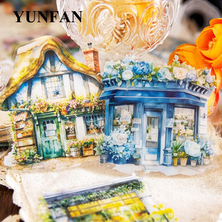 Yunfansir. Mr., một bộ 10 miếng dán giấy, họa tiết hoa thú cưng chống thấm nước, lều trang trí lãng mạn và sáng tạo / Đồ dùng DIY