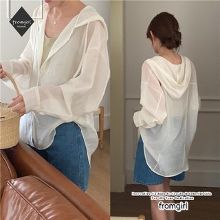 Áo khoác chống nắng có mũ trùm đầu Áo sơ mi nhẹ có mũ trùm đầu mùa hè
