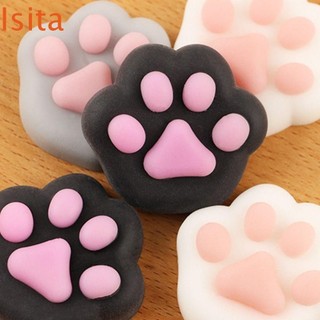 Isitaftb Mini Cat Paw Bóp Đồ Chơi, Đồ Chơi Cảm Giác TPR Hoạt Hình Fidget Toy, Thú Vị Silicone 3D Fidget Toy Pinch Giải Nén Đồ Chơi Trẻ Em
