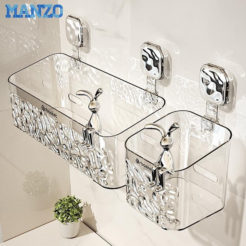 Kệ Đựng Đồ Dùng Nhà Tắm Gắn Tường Không Cần Khoan Họa Tiết glacier Độc Đáo Tiện Dụng