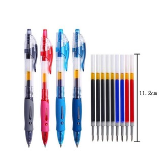 5 bút + 20 bút đổ lại bộ bấm gel bút sinh viên văn phòng phẩm 0.5mm