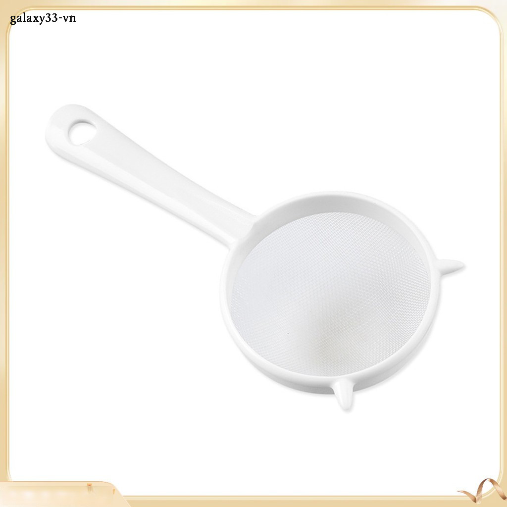 (MORE) Kitchen Handheld Plastic Screen Mesh Tea Leaf Strainer Flour Sieve Colander