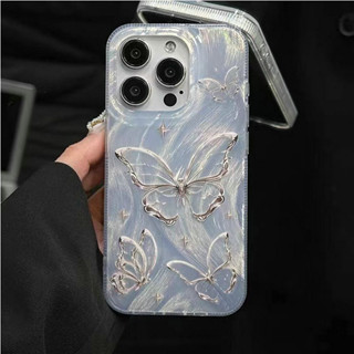 ốp lưng Butterfly OPPO Reno 14 14F 13 12 F 11F 11 F25 10 Pro 5G 8Z 7Z 8T 4G 8 Lite 7 6Z 5Z 5F 6 5 4 4F A15 A15S A53 A33 A8 A31 2020 A94 A93 A9 A5 A7 A5S Reno8 Reno7 Reno6 Z Reno5 Z INS Luxury Laser Feather Yarn Gradient Phone Case YS 01