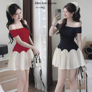  Đầm Váy Nữ Thiết Kế Trễ Vai Lụa Chéo Hàn Xinh Đẹp Thiết Kế Thời Trang Bigsize Đẹp Sang Chảnh Giá Rẻ Freesize 40-95kg 