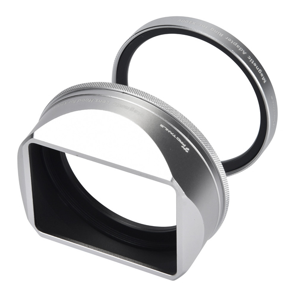 Pro TANLE Square Metal Lens Hood Thay thế cho Fujifilm Fuji X100VI Phụ kiện máy ảnh Lắp đặt từ tính