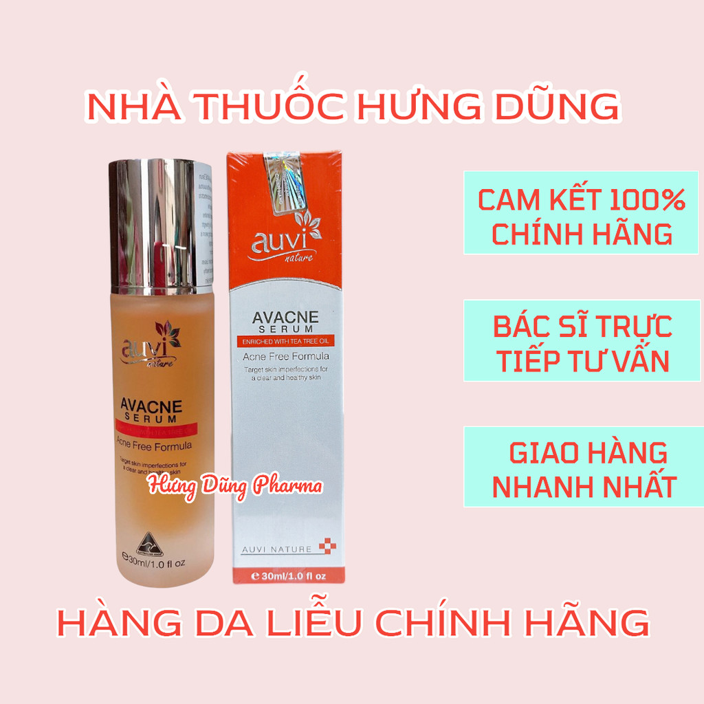 Tinh Chất Auvi Avacne Serum Hỗ Trợ Giảm mụn, giảm Nhờn & Ngừa Thâm Mụn 30ml