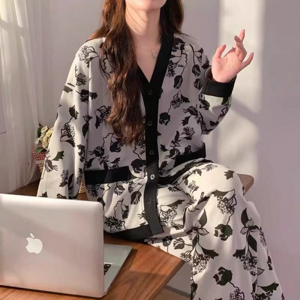 Bộ đồ ngủ MỚI dành cho nữ baju tidur Piyama perempuan Bộ đồ ngủ nữ Xuân Hè 2025 Bộ đồ ngủ nữ cỡ lớn 